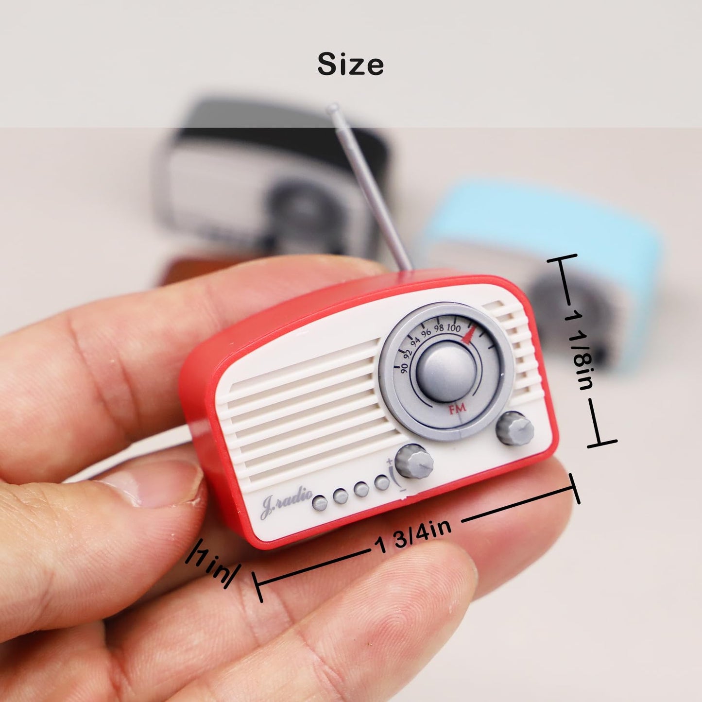 Dollhouse Miniature Radio Model, Mini Living Room Radio, Room Box Supply Radio with Antenna that can be Raised, for Dollhouse Miniature Accessories