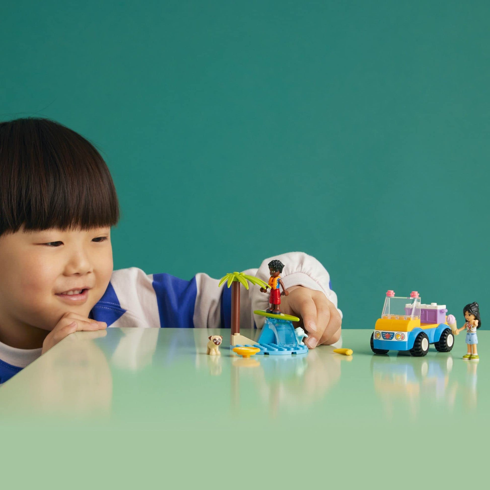 LEGO Friends Beach Buggy Fun 41725 Building Toy Set, Creative Fun for Toddlers Ages 4+, with 2 Mini-Dolls, Pet Dog and Dolphin Figures, a Beach Buggy