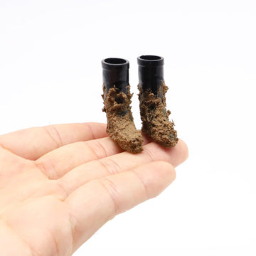 Miniature Wellington Boots, Miniature Rain Boots, Muddy Wellies, Dollhouse Shoes, Mini Boot, for Dollhouse Fairy Garden Mini House Decoration (1 Pair)