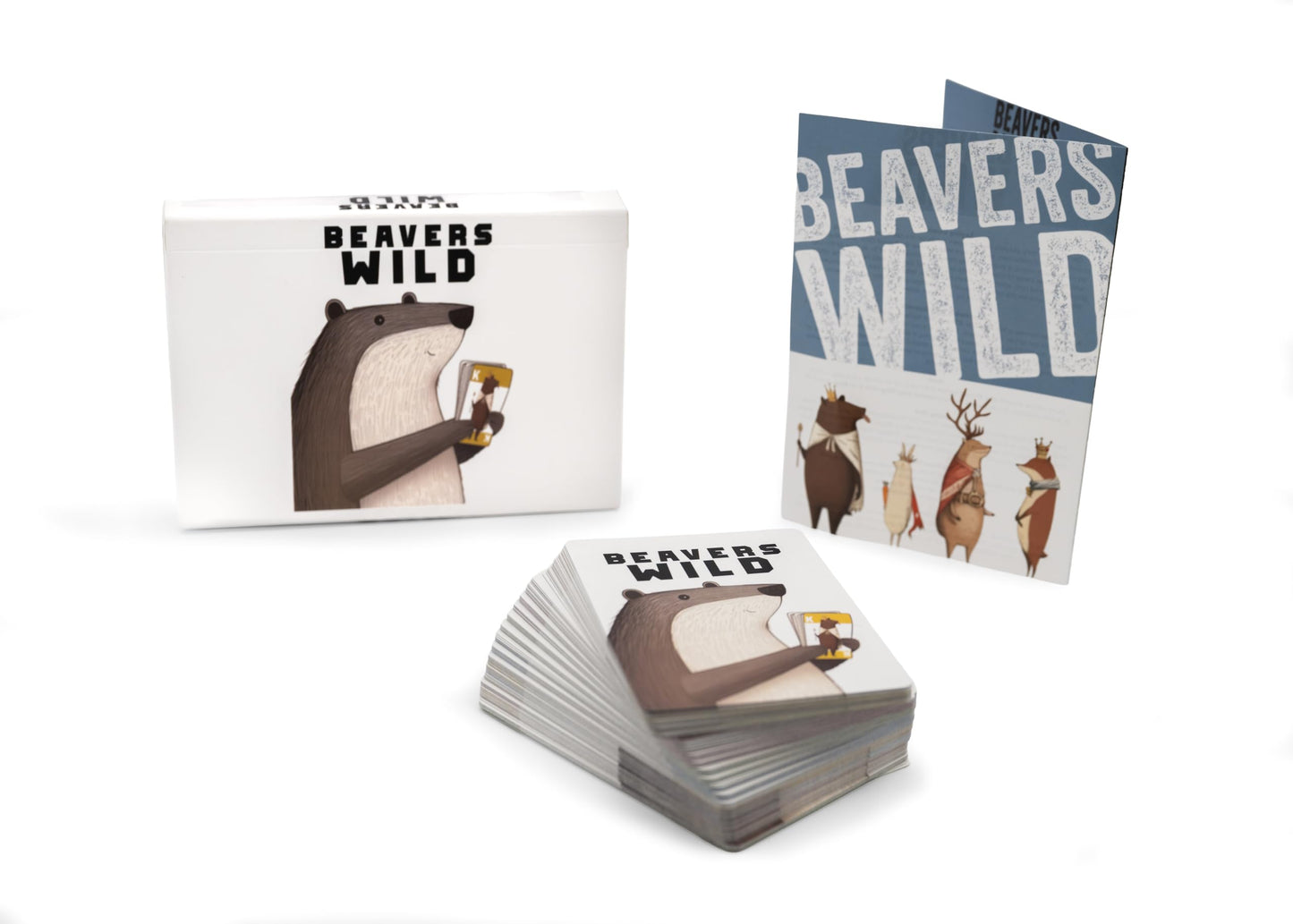 Beavers Wild Animal Card Game, Family Friendly, Ages 10+, 3-5 Players Standard or up to 8 Players with 2 Games, Easy to Learn Fun to Play, Tabletop