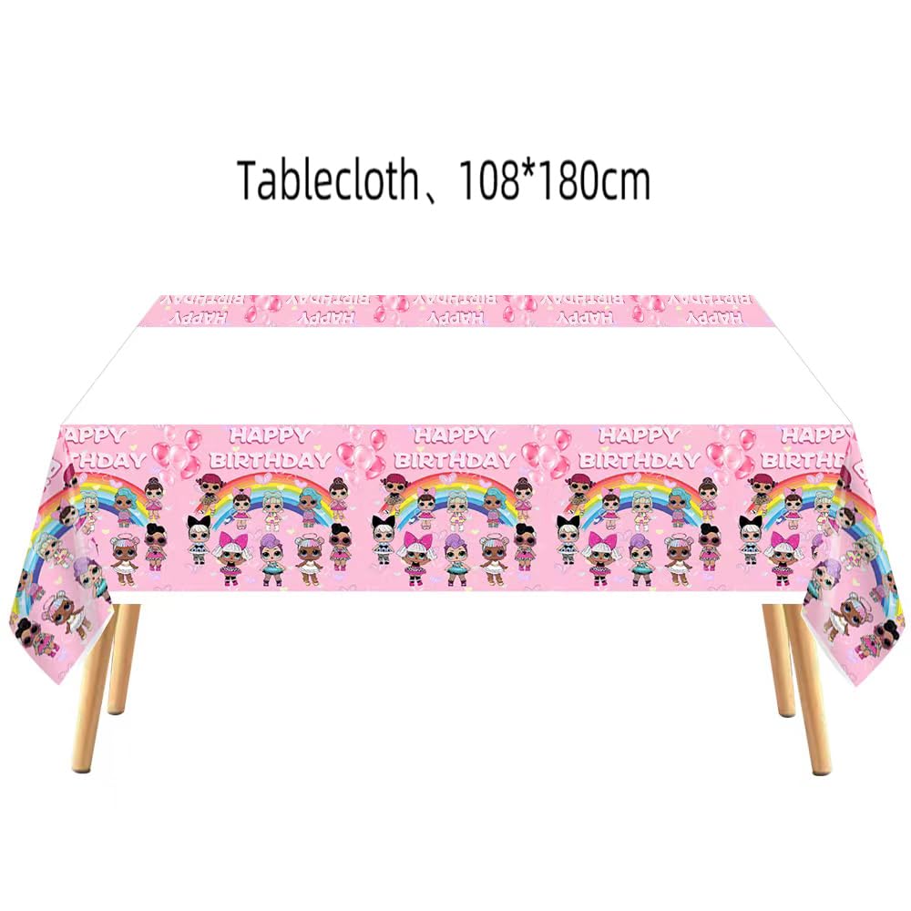 Ananju 2pcs Children Birthday Party Tablecloth Table Cover,Children Birthday Supplies Decorations (1)