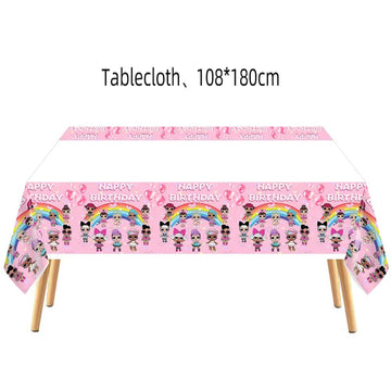 Ananju 2pcs Children Birthday Party Tablecloth Table Cover,Children Birthday Supplies Decorations (1)
