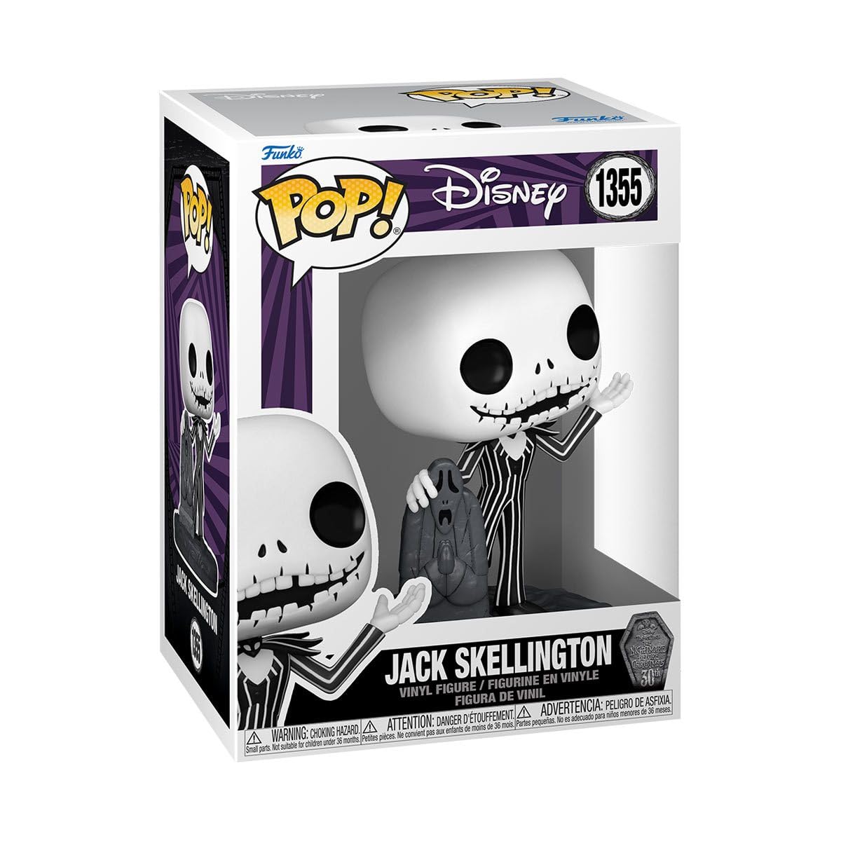 Funko POP! Disney: The Nightmare Before Christmas 30th - Jack Skellington with Gravestone - Collectable Vinyl Figure - Gift Idea - Official