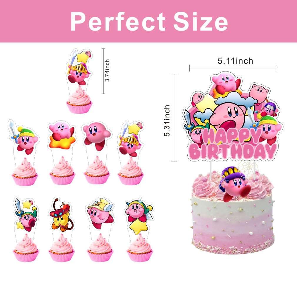 25pcs Star Cake Decorations with 1pcs Cake Topper, 24pcs Cupcake Toppers for Star Birthday Party Supplies