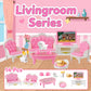 46 Pcs Dollhouse Furniture Set,Miniature Dollhouse Accessories 1:12 Doll Furniture with Cat,Dog,Kitchen, Dining Room,LivingRoom,Bedroom Mini Doll