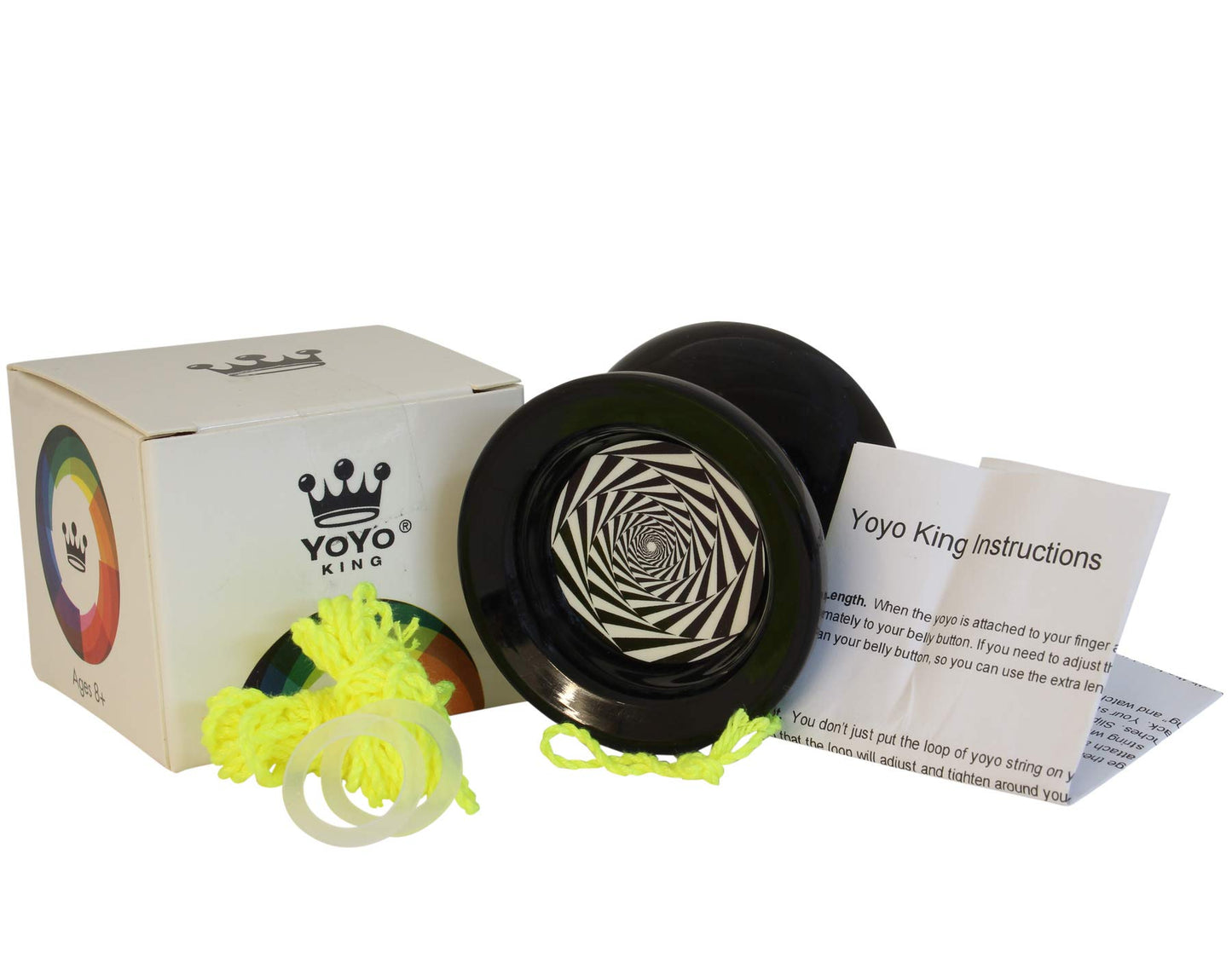 Yoyo King Jester Professional Responsive Yo-Yo with Ball Bearing Axle - Convertible Responsive & Unresponsive Play, Silicone Response System, Extra