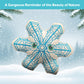 Thunderheads Snowflake Plush, Sectored Plates Design, Nature-Inspired Fun Plushie with Educational Card, Sustainably Made Soft Earth Science Gift