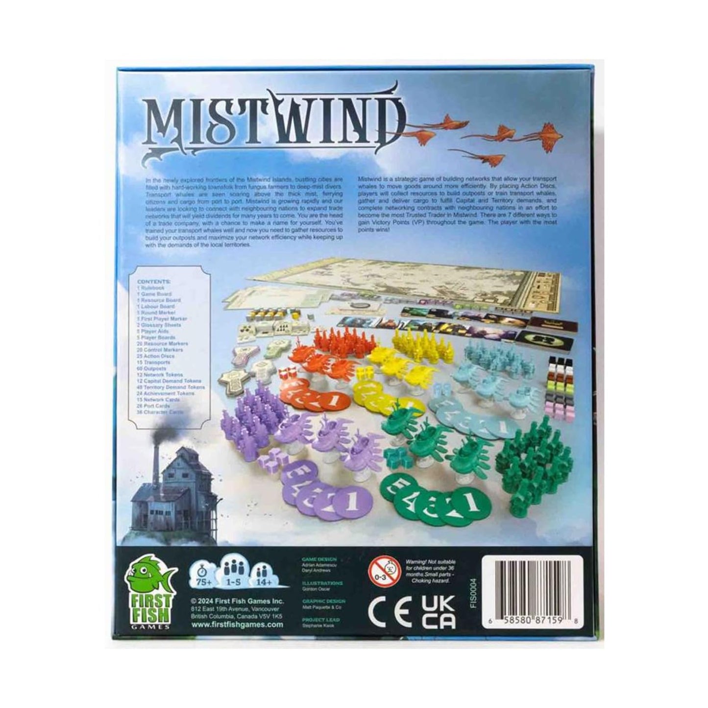 Mistwind Base Game - First Fish Games - 1 to 5 Players -