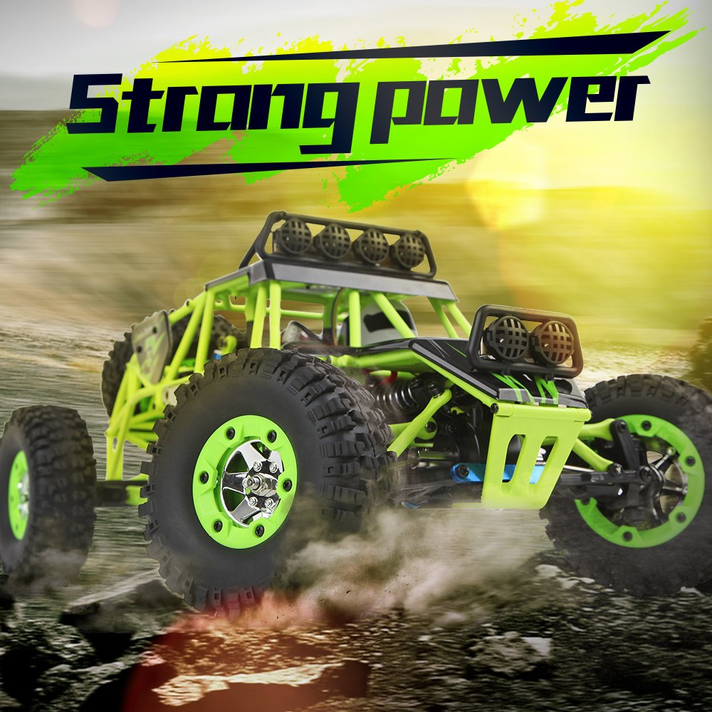 WLtoys 12427 RC Cars 1/12 Scale 2.4GHz Remote Control Car, 4WD 50KM/H High Speed Monster Trucks, All Terrain Off-Road Rock Crawler Climbing Buggy RTR