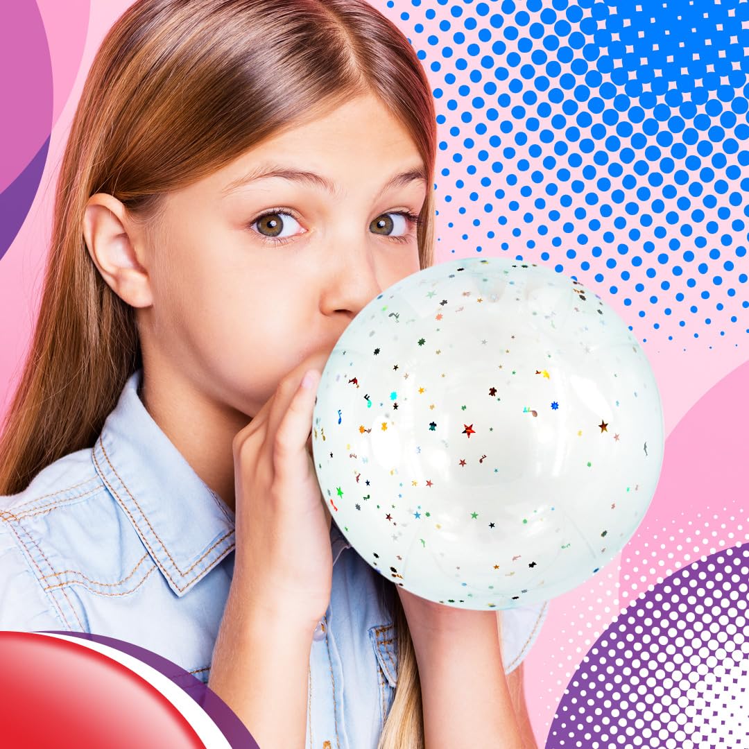 JA-RU Bloonie Inflatable Mega Ball (4 Packs) Soft Clear Confetti Filled Bubble for Kids & Adults. Summer Pool, Beach, Yard Toys. Party Favor, Birthday