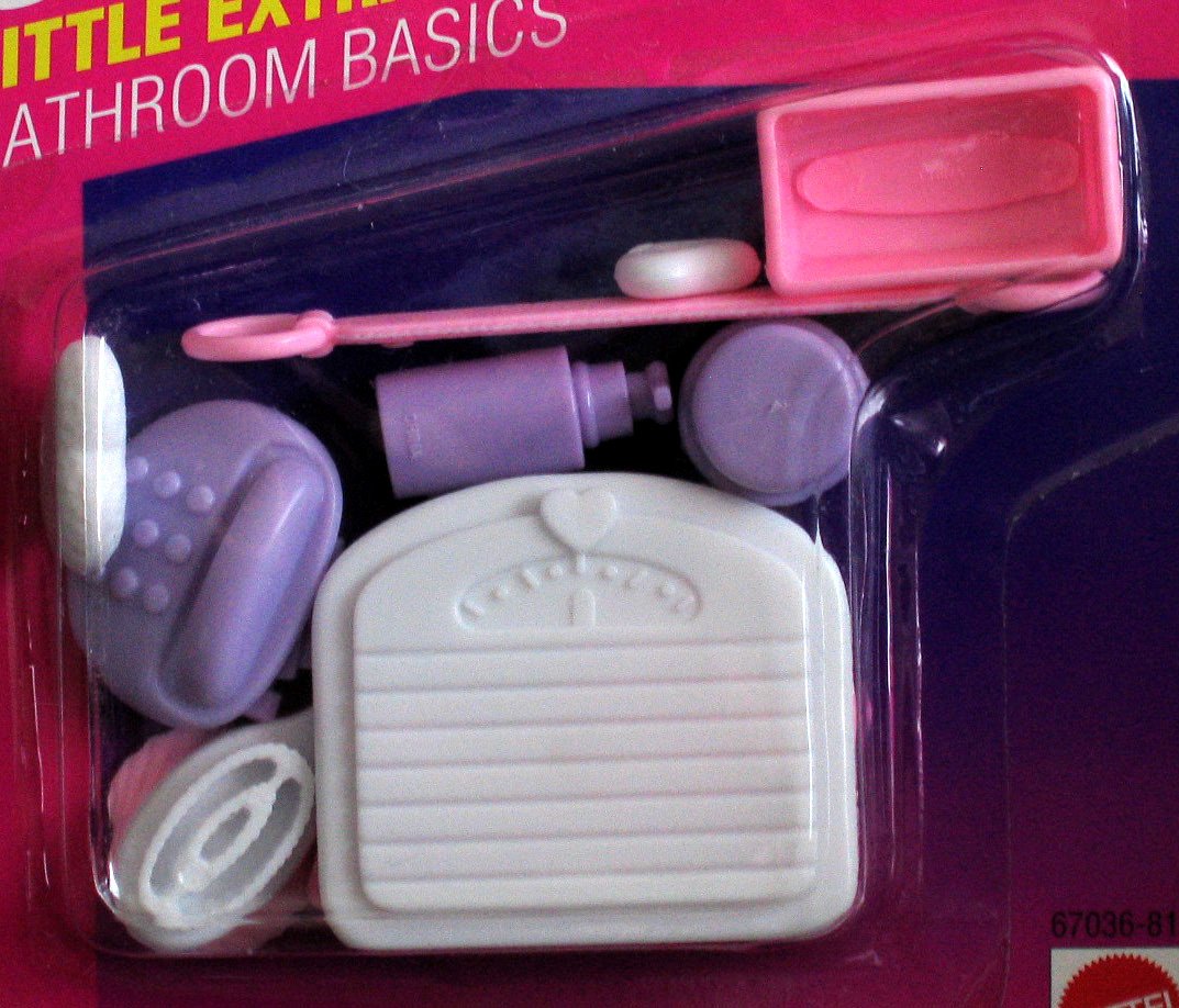 Barbie Little Extras Bathroom Basics Accessory Pack (1996 Arcotoys, Mattel)