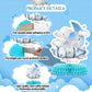 9 Pcs Elephant Baby Shower Honeycomb Centerpieces Party Decor for Boys,Cute Blue Elephant Honeycomb Balloons Star Moon Topper 3D Table Decoration