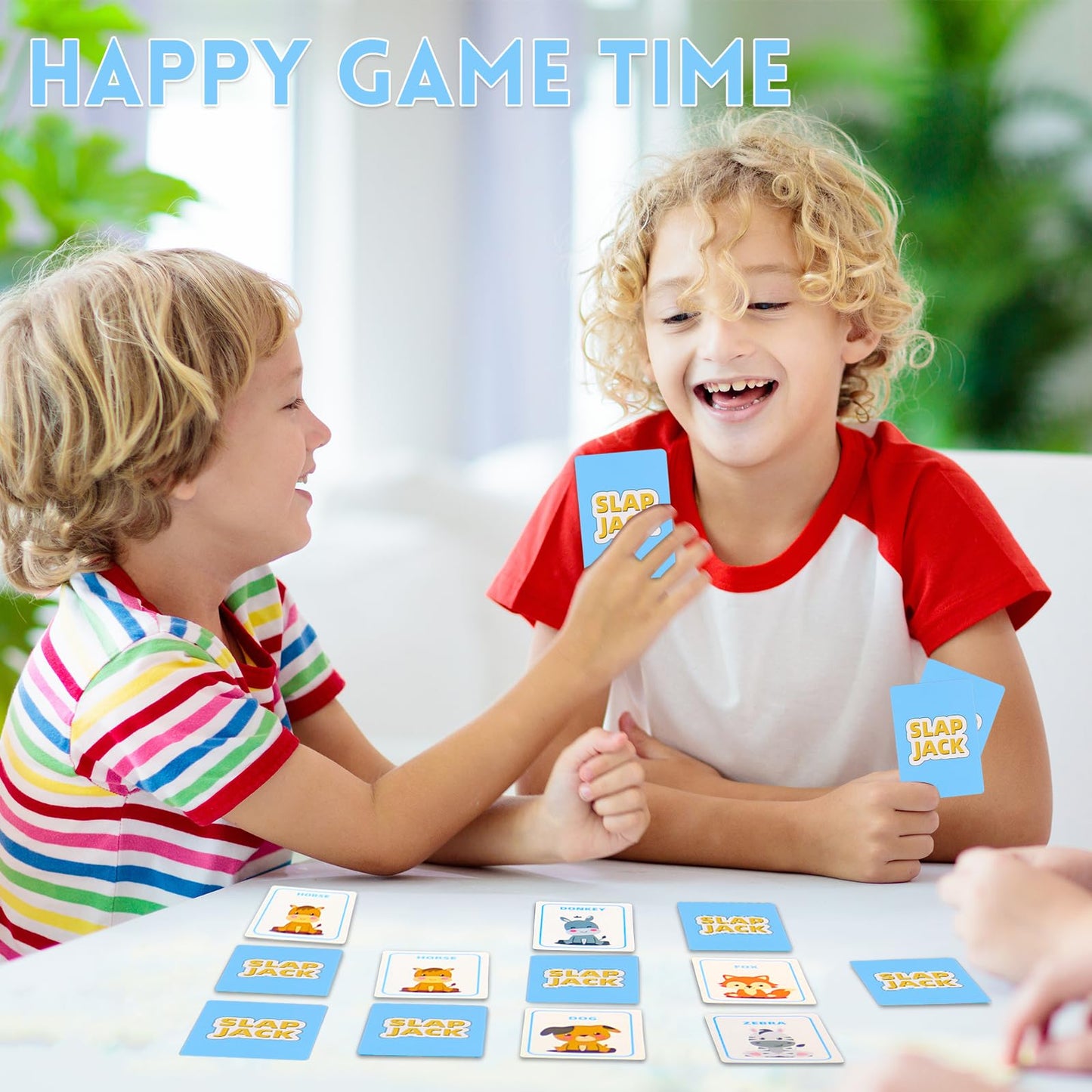 Floatlive Kids Card Games Pack, 6 Decks, Go Fish, Old Maid, Crazy Eights, Memory Match, Slap Jack, War, Playing Cards, Family Party Table Games