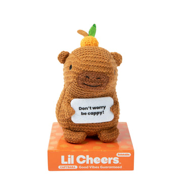 Lil Cheers Capybara By Relatable, The Uplifting Crochet Plush Friends Spreading Good Vibes, Perfect Plushies and Stuffed Animals to Gift for Kids