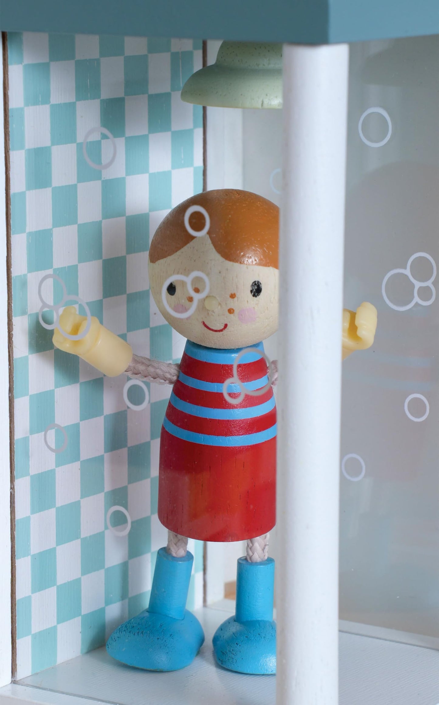 Tender Leaf Toys - Doll Family - Cute Wooden Flexible Doll Family for Kid's Dollhouse, Four Pcs of Multicultural Mom, Dad, Boy and Girl - Age 3+