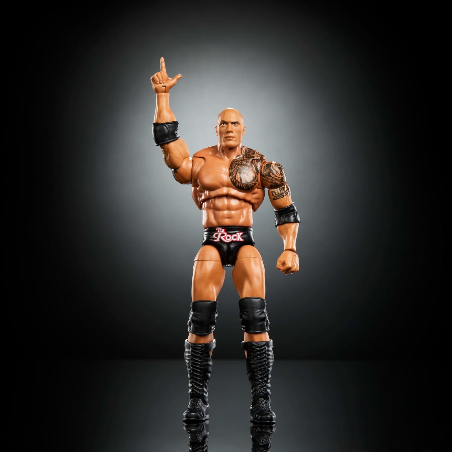 Mattel WWE Ultimate Edition Action Figure & Accessories Set, The Rock Final Boss 6-inch Collectible with Swappable Heads & Hands, 30 Articulation