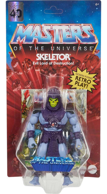 Mattel Masters of the Universe Origins Action Figure & Accessories Set, Skeletor 5.5-inch Collectible Toy with Posable Joints & Mini-Comic