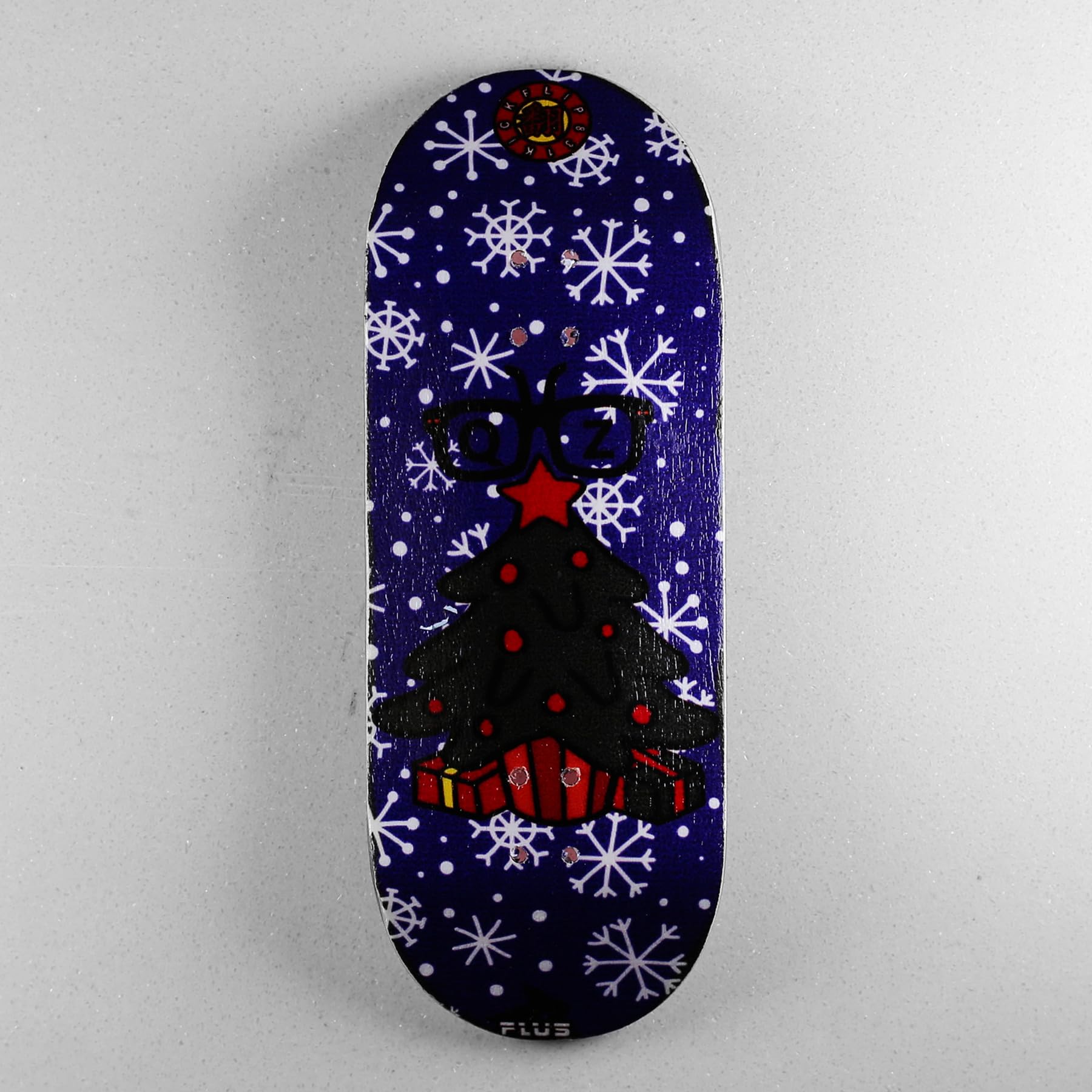 SOLDIER BAR Fingerboard Complete 6-Laye 35.5mm Deep Concace Handmade Maple Deck+ARK1 Truck+Ice Wheel(6-Layer Handmade Maple Deck(Christmas Tree)