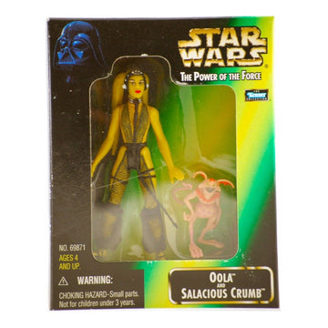 Oola, Jabba's Slave Girl Dancer and Salacious Crumb Vintage 1998 Star Wars Power of The Force 3 3/4 Inch Action Figures