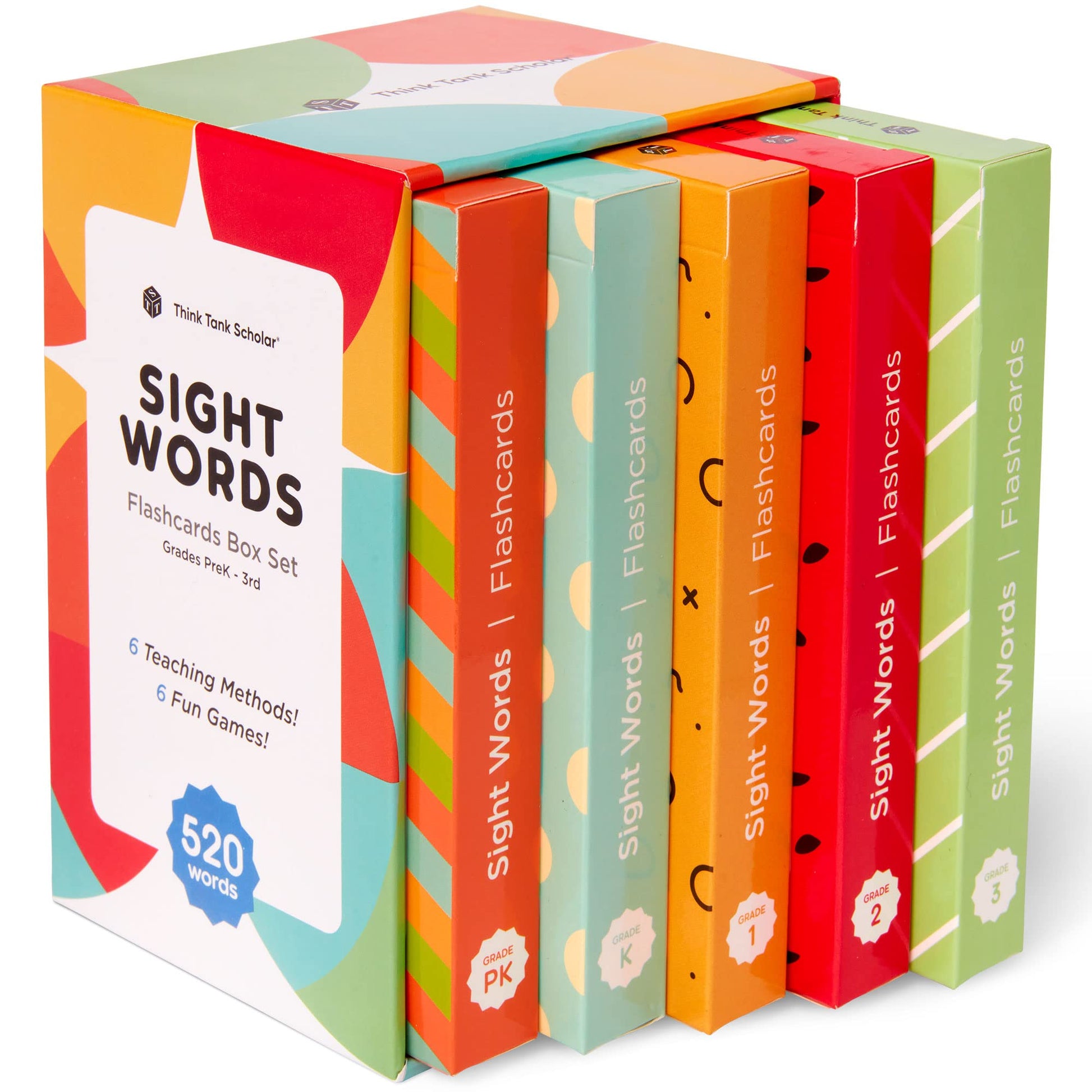 Award-Winning Sight Words Flash Cards - 520 High Frequency Words for Kids Ages 3-9 - Dolch & Fry List - Learn to Read for Preschool, Kindergarten