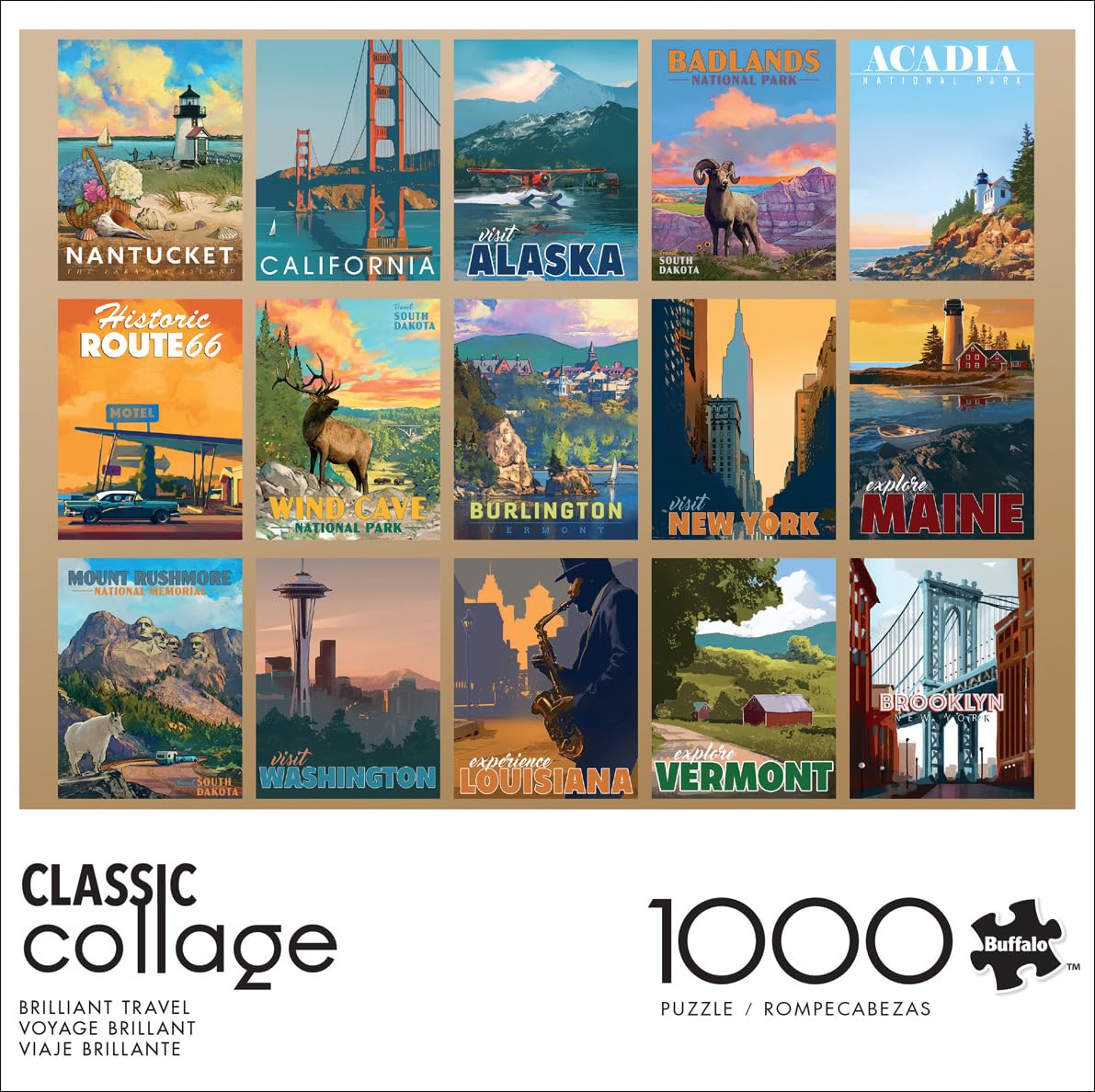 Buffalo Games - Brilliant Travel - 1000 Piece Jigsaw Puzzle for Adults