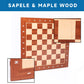 GSE Games & Sports Expert Professional Tournament Chess Board Only, Sapele & Maple Inlaid Chessboard, Portable Chess Board for Beginners, Kids, Adults