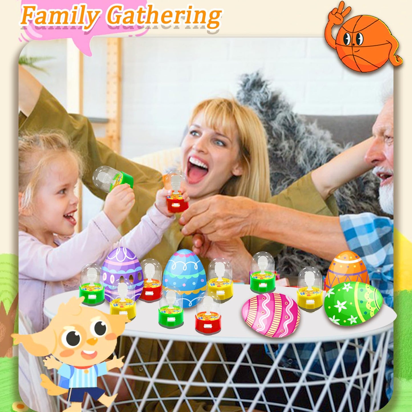 Dshengoo 36 Pack Mini Finger Basketball Shooting Game Toys,Handled Fidget Basketballs Desktop Sport Party Favors for Kids,Birthday Decoration