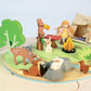 Tender Leaf Toys - Wildlife Camping Playset - Wooden Doll Sized Camping Set with Tent, Campfire, Fishing Rod & Accessories - Imaginative Play Set