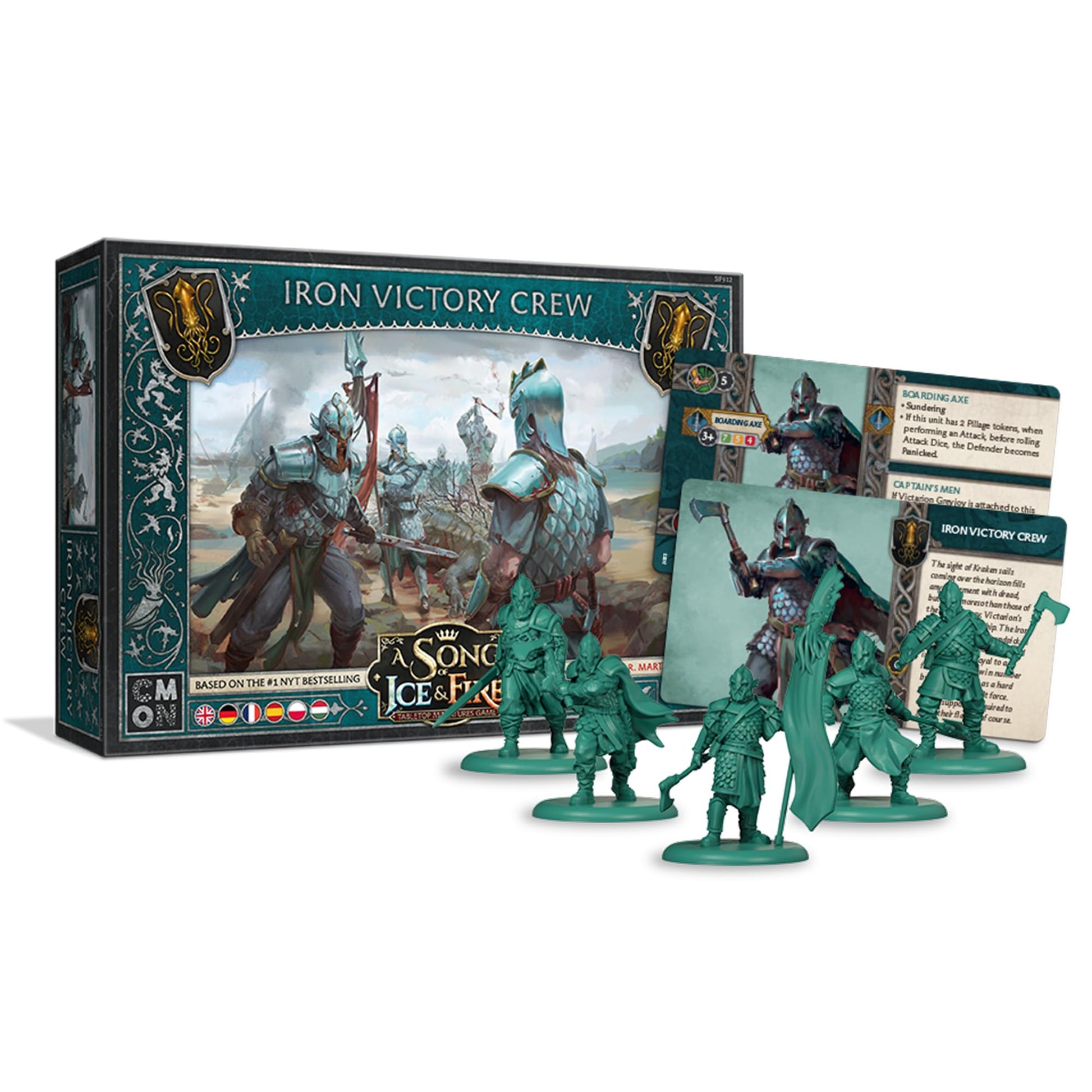 A Song of Ice and Fire Tabletop Miniatures Iron Victory Crew Unit Box (Multilingual Edition) Strategy Game for Adults, Ages 14+, 2+ Players, 45-60