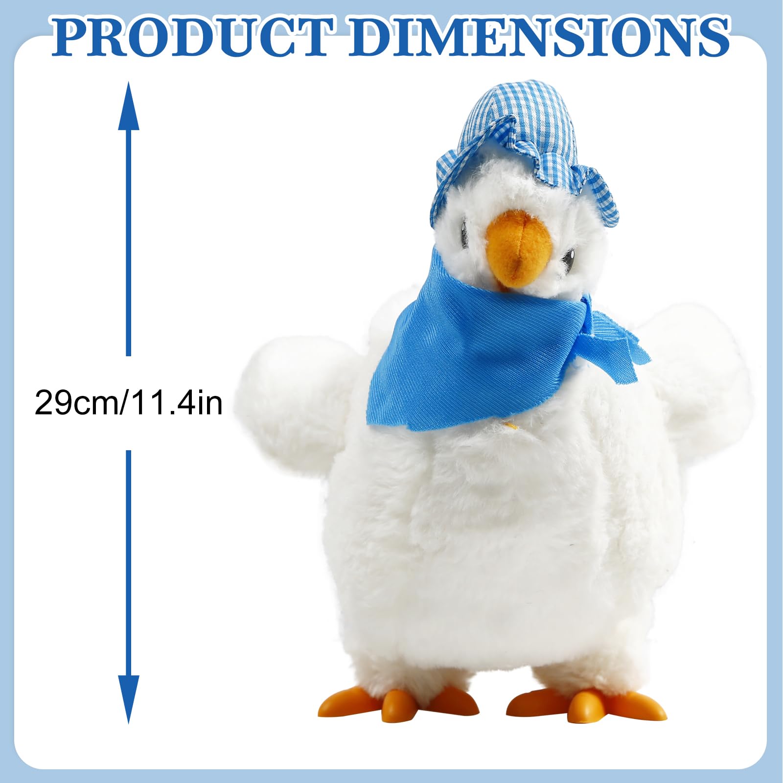 SOMOYA Chicken Laying Egg Electric Plush Toys White