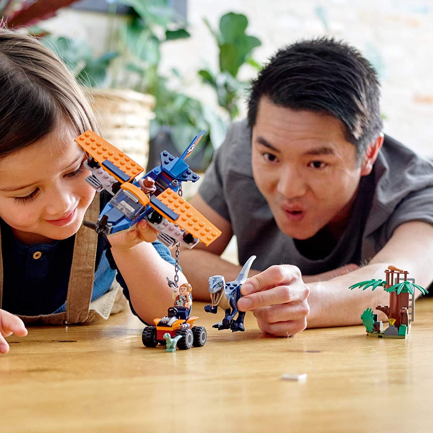 LEGO Jurassic World Velociraptor: Biplane Rescue Mission 75942, Dinosaur Toy for Preschool Kids, Featuring a Buildable Plane Toy, Posable