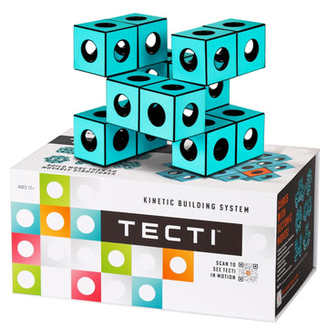 TECTI Kinetic Building System - Cubes with Seismic Moves - Consists of 3-Dimensional Interconnected Cubes - Build Over 50 Dynamic Structures - by Fun