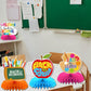 Back to School Table Decorations 9 PCS, Back to School Honeycomb Centerpiece Table Toppers - Back to School Party Supplies Perfect for Classroom