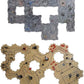 Dry Erase Dungeon Tiles, Shapes, and Sizes Earthtone Thirty-Three 6" Hexagons