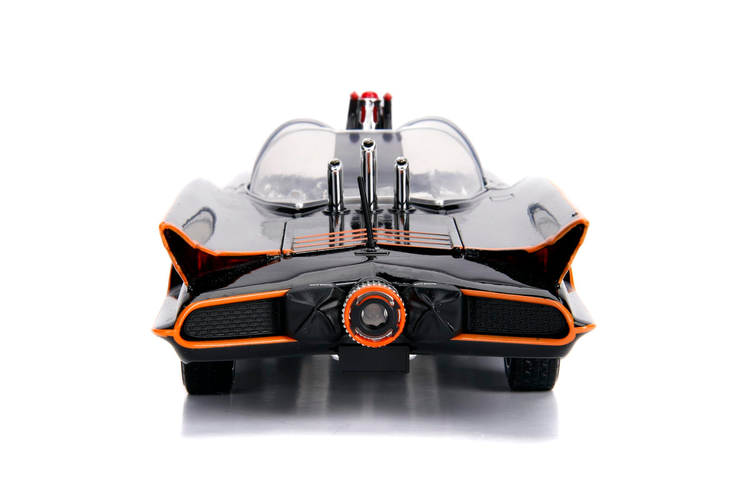 Jada DC Comics 1:18 1966 Classic TV Series Batmobile Light-Up Die-cast Car with 3" Batman and Robin Figures, Toys for Kids and Adults