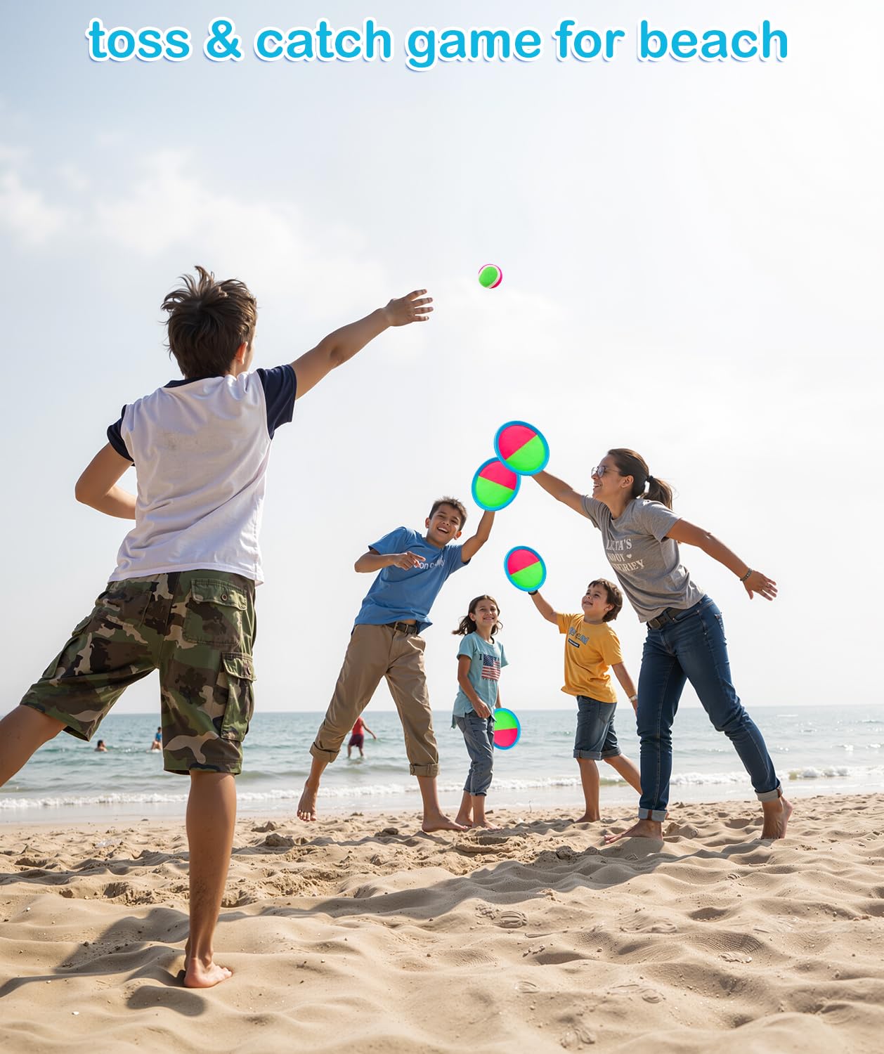 Qrooper Toss and Catch Ball Game, Outdoor Toys for Beach Pool Yard Camping
