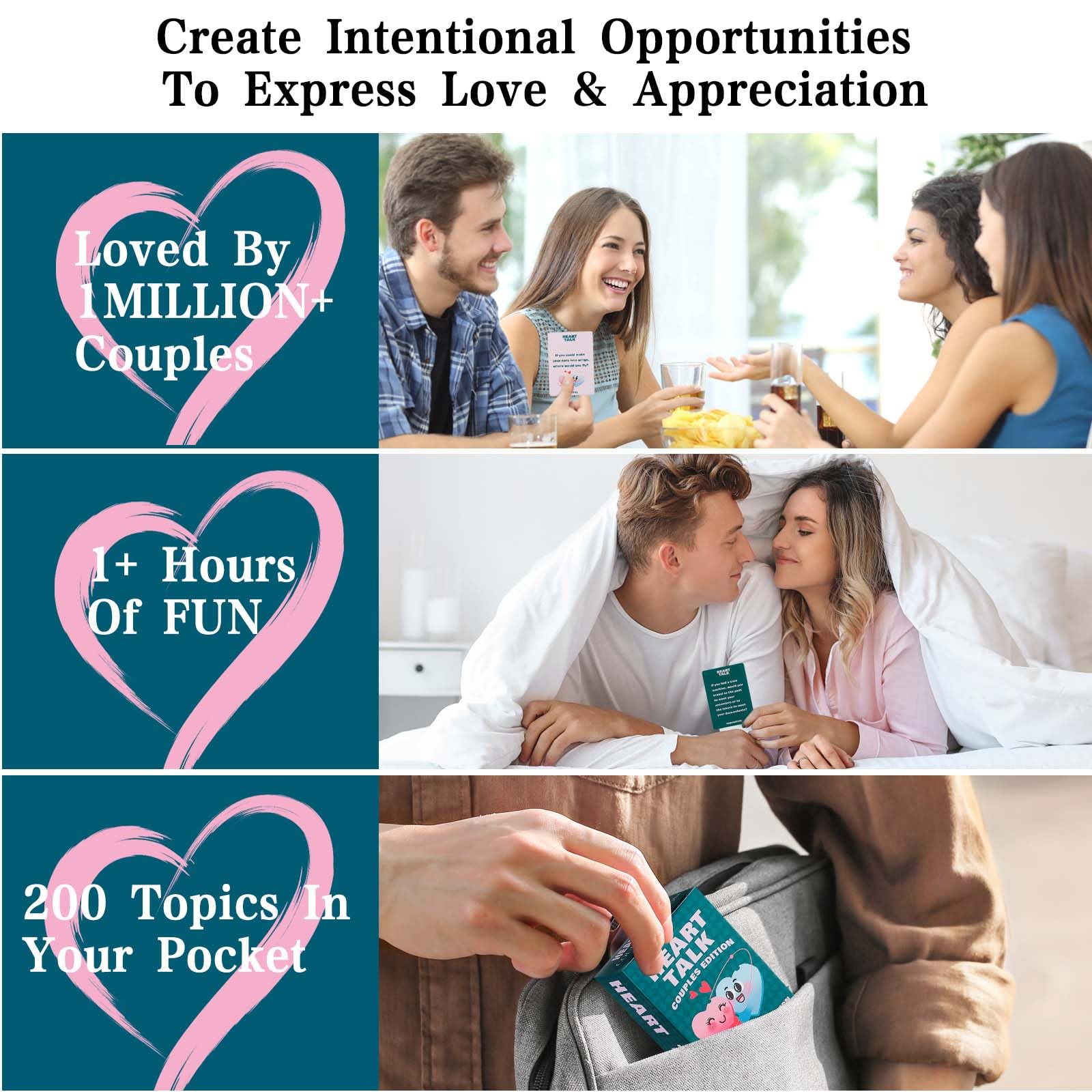 Conversation Cards for Couple Card | Tonights Conversation Card Game | Game for Date Nights & Travel Adventures Great Valentine's Gift for Couples