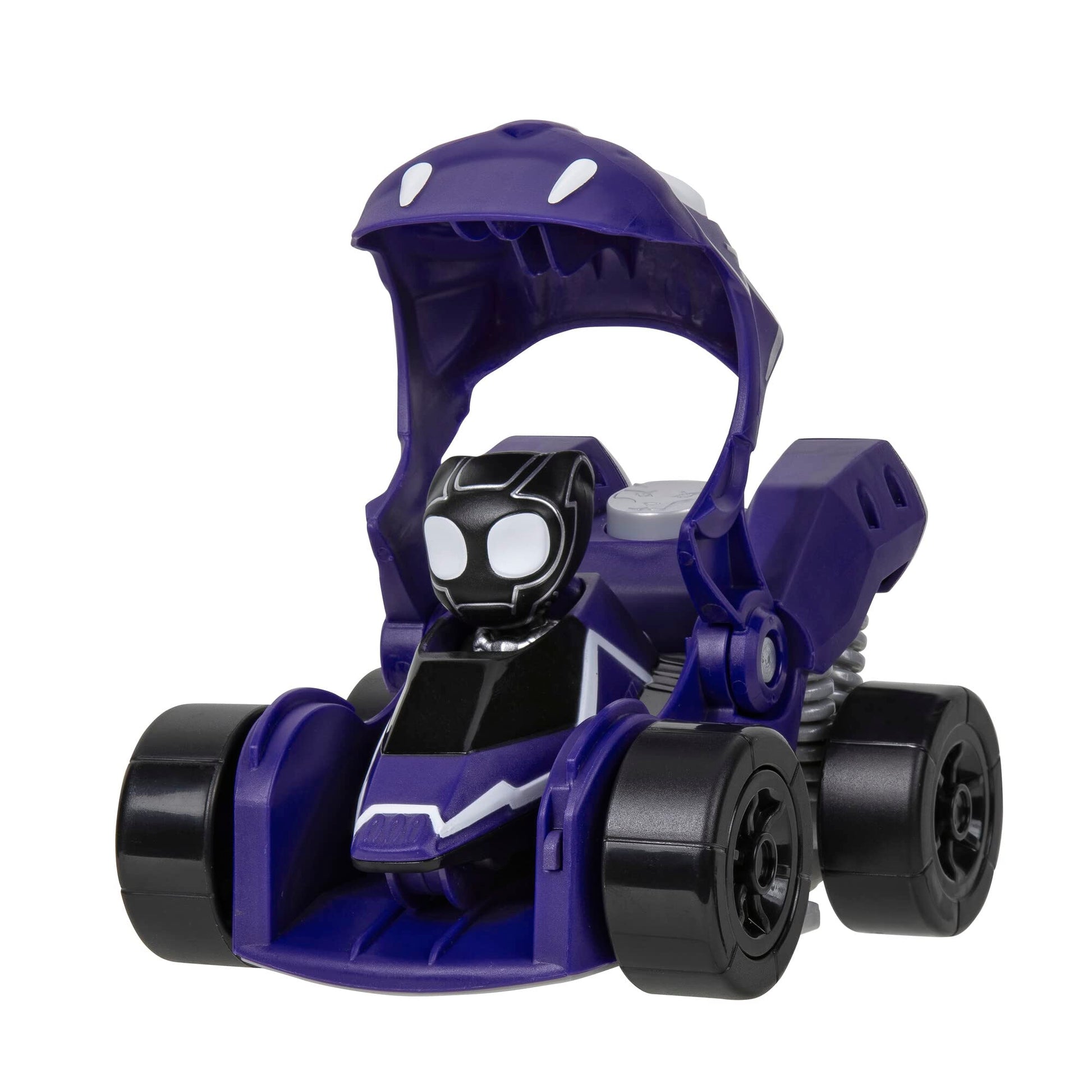 Jazwares Marvel’s Spidey and His Amazing Friends Jump Attack Vehicle (Black Panther) - Jump Attack 2-in-1 Vehicle with Black Panther - Toys Featuring
