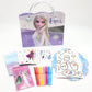 Disney Frozen Activity Tote - Ultimate Princess Adventure Bag with Coloring Books, Stickers, Crayons & Games - Travel-Friendly Art Set for Girls Ages