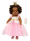 Baby born Princess Baby Doll Harper - Black Hair, Dark Brown Eyes: Realistic Features for Kids Ages 3 & Up, Rooted Hair, Eyes Open & Close