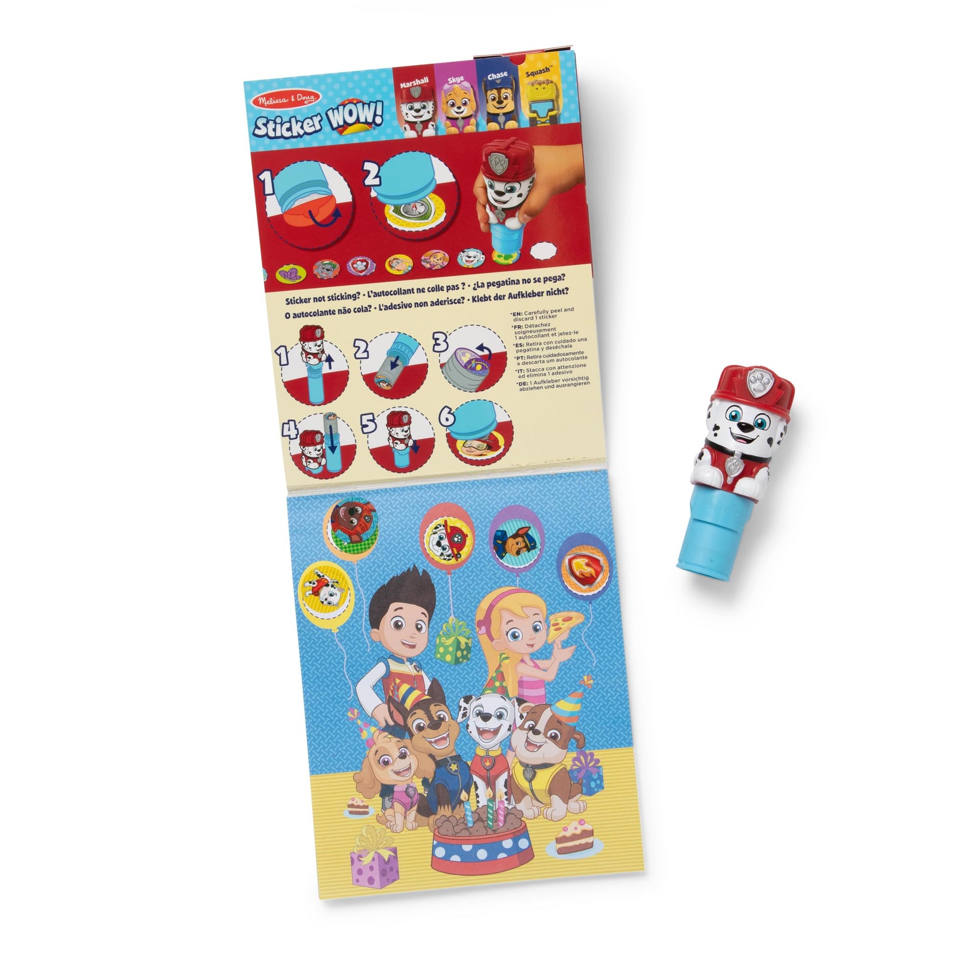 Melissa & Doug Sticker Wow! PAW Patrol Marshall Stamper Toy