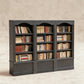 1:18 Scale Large Wall Bookshelf for Dollhouse - 3D Printed Bookcase Model for Miniature Books Collection (Black)