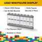 Room Copenhagen, Lego Minifigure Display Case - Stackable Storage Container for Desktop or Wall Mounting - 15.04 x 7.24in - 8 Stud, Medium Stone Grey
