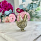 Aorvoras Miniature Hen Chicken Figurine, Brass Hen Chicken Figurines, Retro Hen Chicken Statue Ornament, Dollhouse Miniature Hen Chicken, Mini Micro