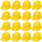 Blcculi 16 Pack Yellow Soft Plastic Hard Hats, Toy Construction Worker Helmets for Dress-Up and Party Supplies