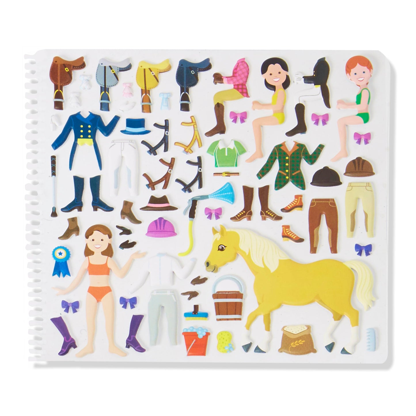 Melissa & Doug Puffy Sticker Activity Book: Riding Club - 139 Reusable Stickers
