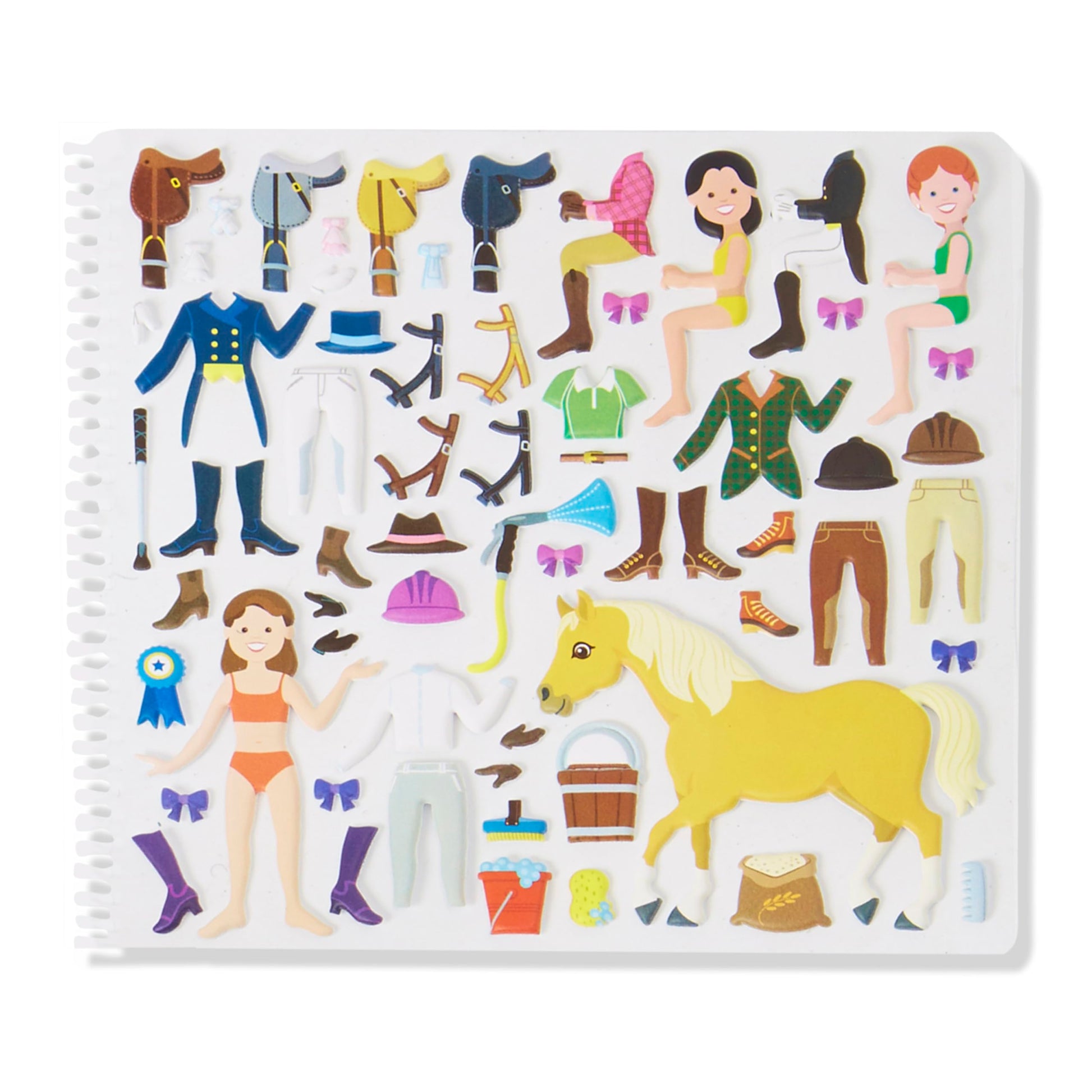 Melissa & Doug Puffy Sticker Activity Book: Riding Club - 139 Reusable Stickers