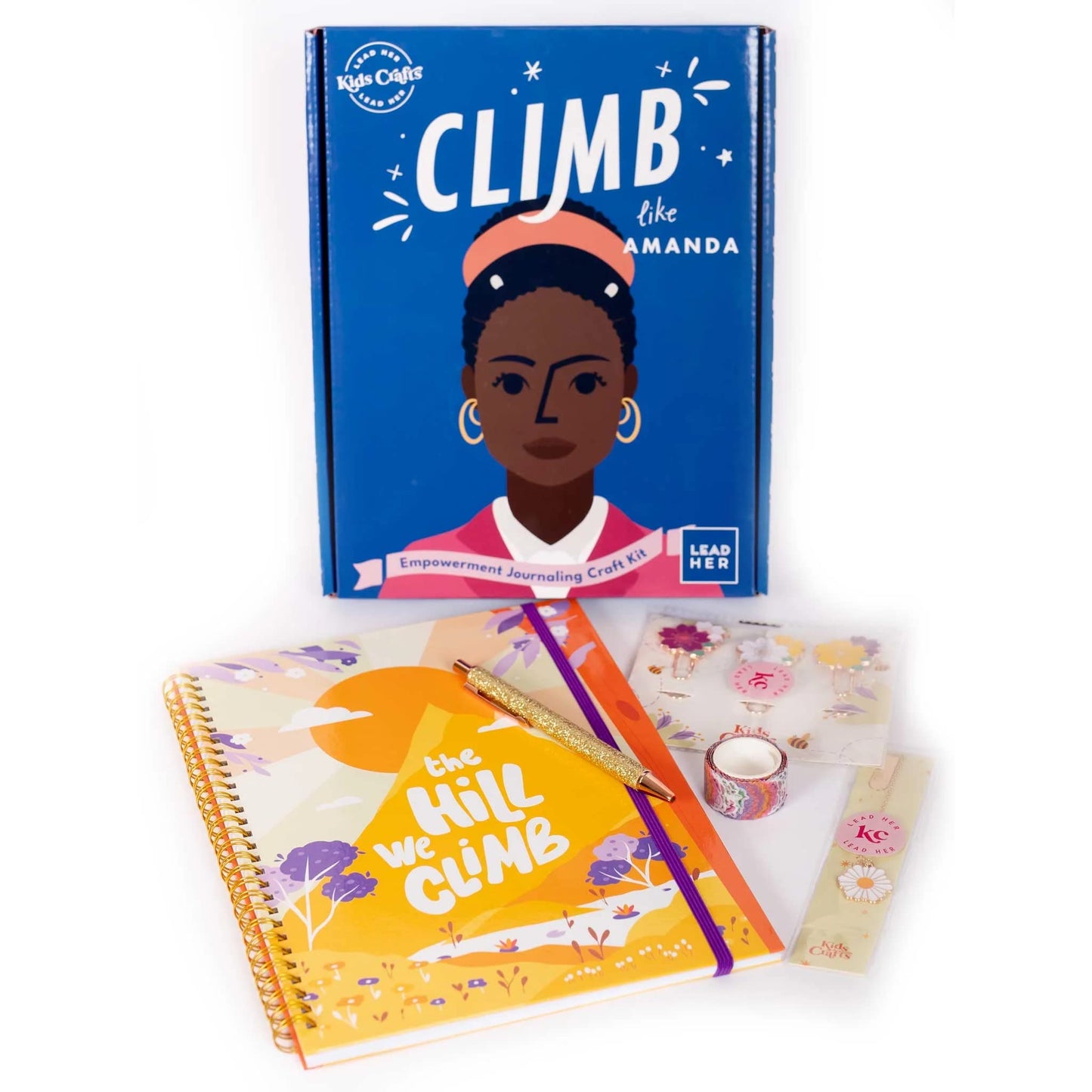 Kids Crafts Climb Like Amanda Empowerment Journaling Craft Kit - Journal for Girls Ages 8-12 | Journals for Kids | Great 10 Year Old Girl Birthday
