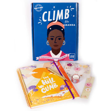 Kids Crafts Climb Like Amanda Empowerment Journaling Craft Kit - Journal for Girls Ages 8-12 | Journals for Kids | Great 10 Year Old Girl Birthday