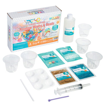 Fun Express Rainbow Worms & Beads Slime Kit - Create Colorful Slime with Rainbow & Beads - Explore Creativity with Worms & - Colorful Slime Making Kit